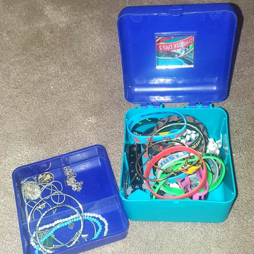 Assorted Jewelry With Jewelry Box